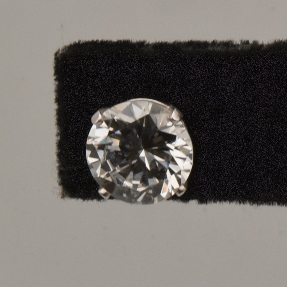 Diamonique - 9mm Cubic Zirconia Sterling Silver Stud Earrings